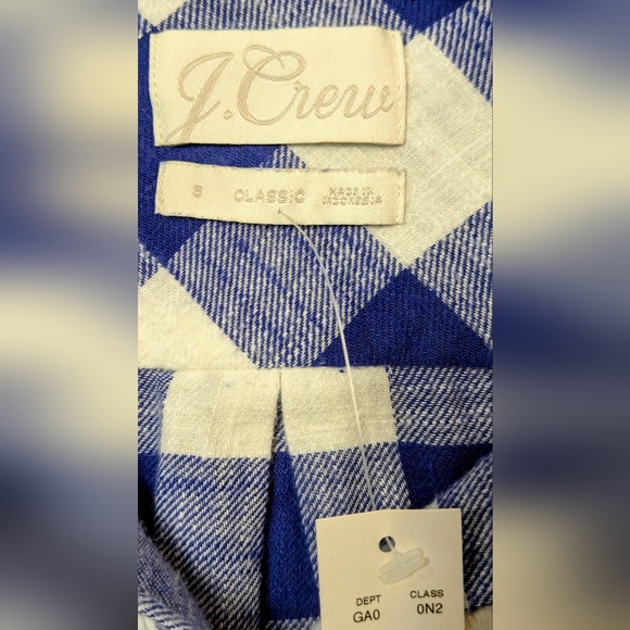 NWT J Crew Classic Button up Flannel Shirt Size Small - Picture 8 of 11